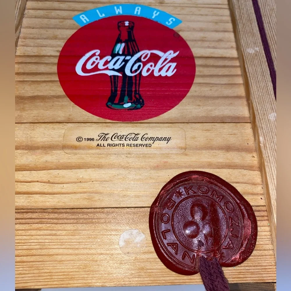 Kurt Adler Polonaise Coca-Cola Glass Ornaments • Set of 4 • VTG 1996 • With Box